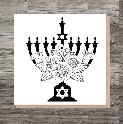 Hanukkah Card, Custom Hanukkah Card, Personalised Hanukkah Card